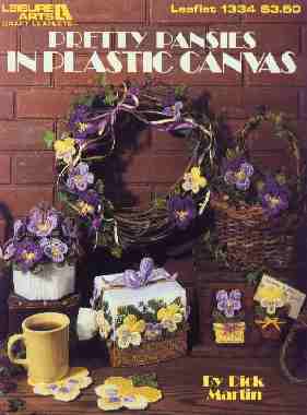 Pretty Pansies in Plastic Canvas - Click Image to Close