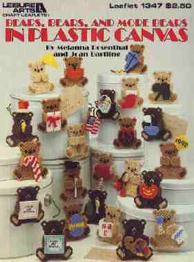 Bears, Bears, and more Bears in Plastic Canvas - Click Image to Close
