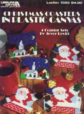 Christmas Coasters in plastic canvas - Click Image to Close