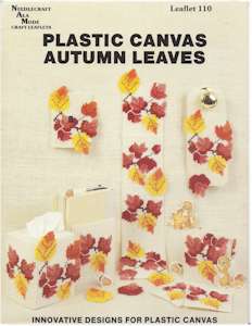 Plastic Canvas Autumn Leaves - Click Image to Close