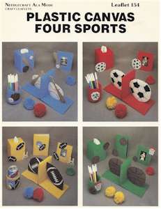 Plastic Canvas Four Sports - Click Image to Close