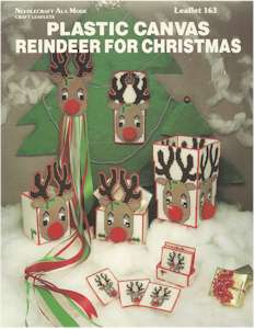 Plastic Canvas Reindeer for Christmas - Click Image to Close