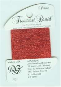 Petite Treasure Braid Bright Red - Click Image to Close
