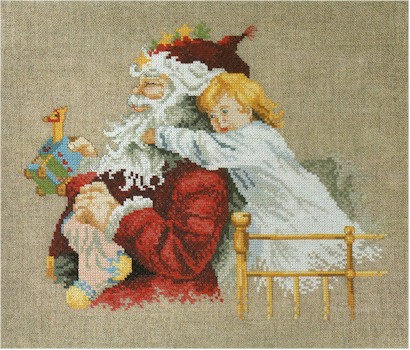 Permin of Copernhagen Santa with Child - Click Image to Close