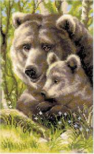 Bear With Cub - Click Image to Close