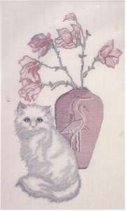 Cat With Vase - Click Image to Close