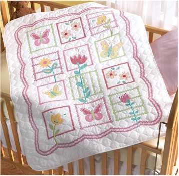 Sophie Crib Cover Stamped Cross stitch Kit - Click Image to Close