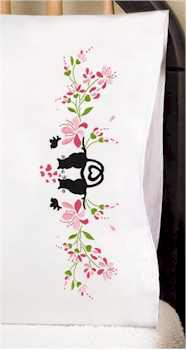 Cat Silhouette Pillowcase - Click Image to Close