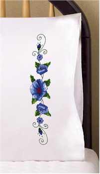 Blue Rose Pillowcase