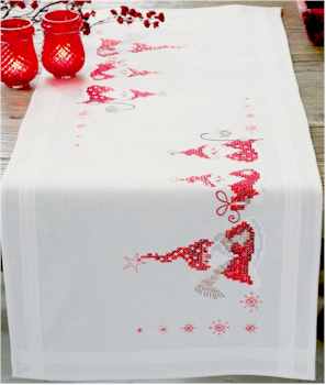 Gnome Christmas Table Runner - Click Image to Close