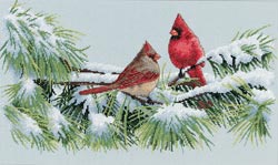 Winter Cardinals - Click Image to Close