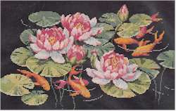 Goldfish & Waterlilies - Click Image to Close