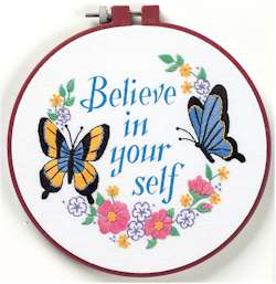 Believe in Yourself Crewel kit - Click Image to Close