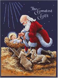 Kneeling Santa - Click Image to Close