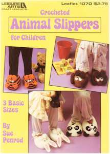 Crocheted Animal Slippers for Children