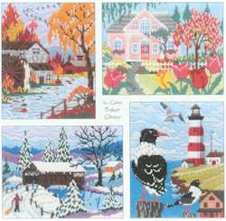 Lovely Seasons In Long Stitch - Click Image to Close