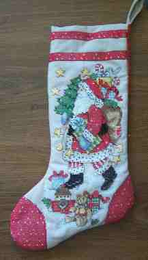 Santa Stamped Model Stocking - Click Image to Close