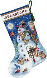 Snowman & Friends Stocking - Click Image to Close