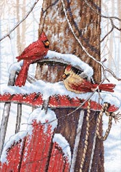 Cardinal on Sled - Click Image to Close